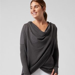 Athlete Purana wrap sweatshirt in dark sky violet XS